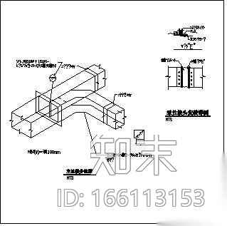 风管安装节点大大样图cad施工图下载【ID:166113153】