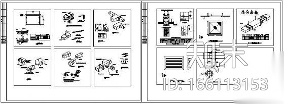 风管安装节点大大样图cad施工图下载【ID:166113153】