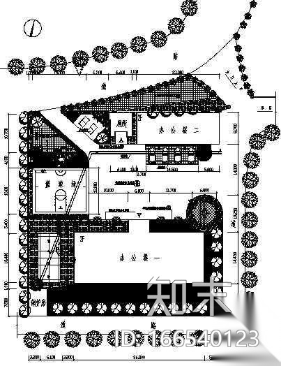 某厂区办公楼室外环境设计cad施工图下载【ID:166540123】