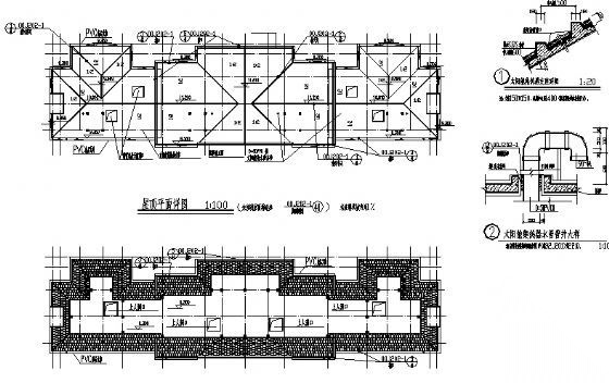 某三层联排别墅建筑施工图施工图下载【ID:149918181】