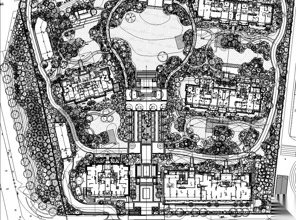 [上海]金茂府住宅区植物CAD施工图+实景图施工图下载【ID:161068185】