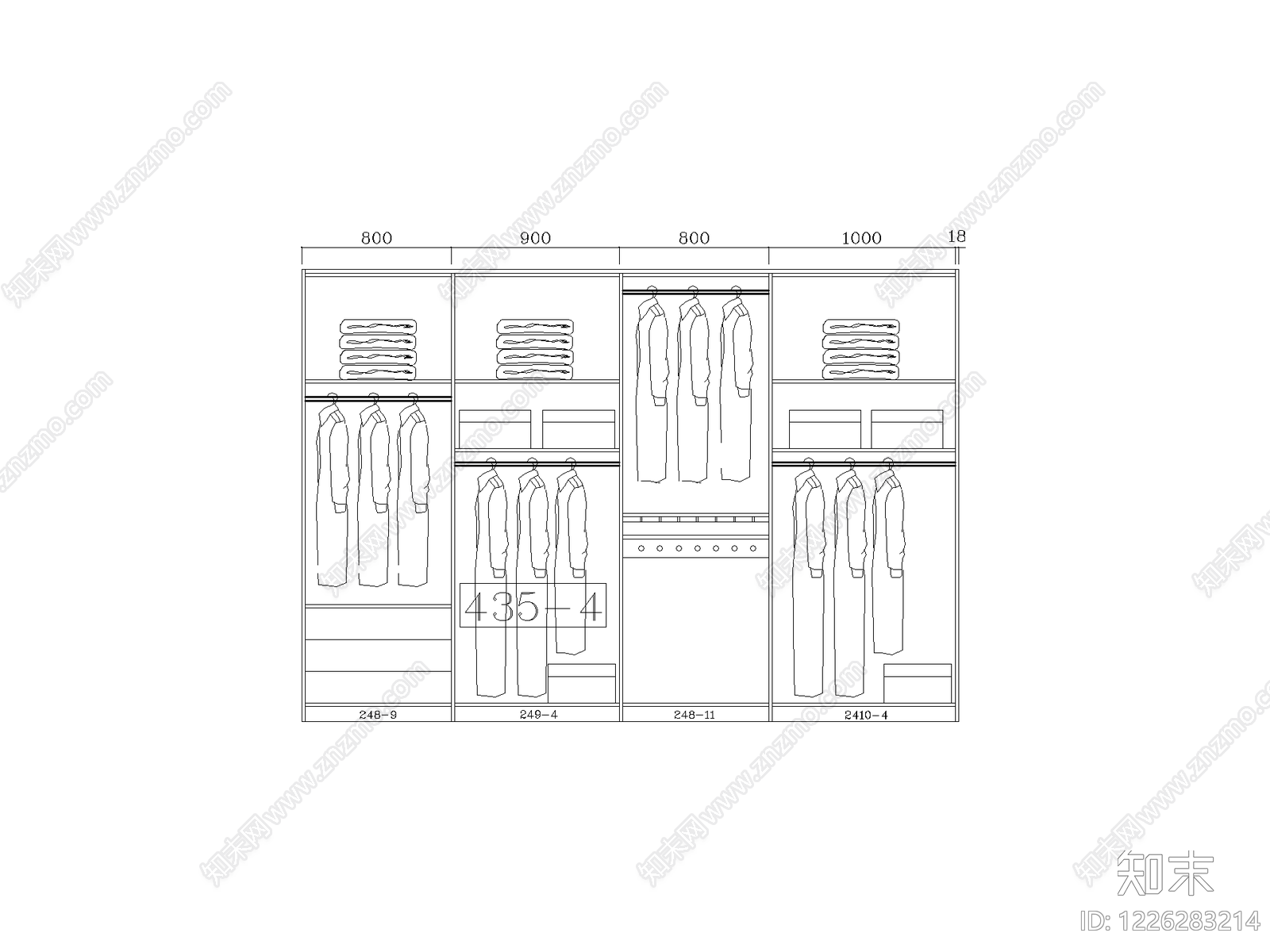 现代柜子CAD图纸