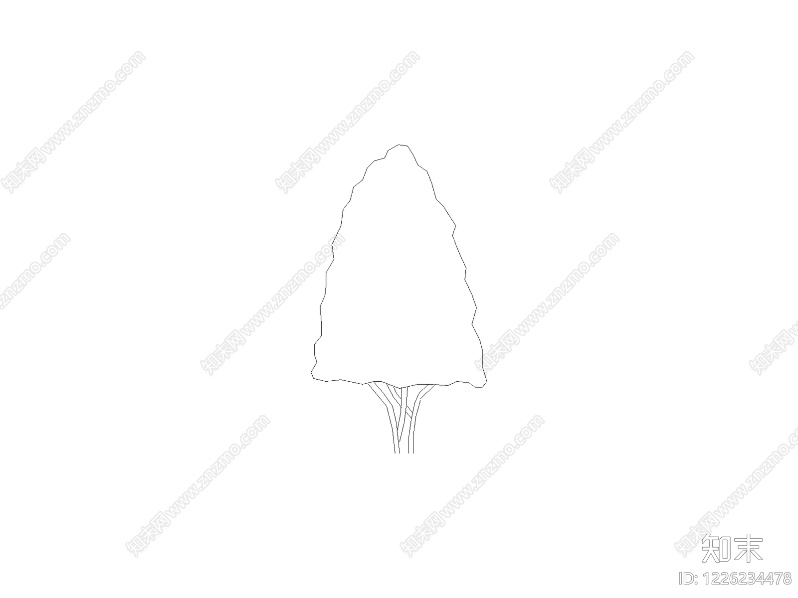 现代灌木种植CAD图纸