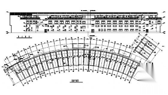 欧式三层办公楼建筑方案cad施工图下载【ID:151436124】