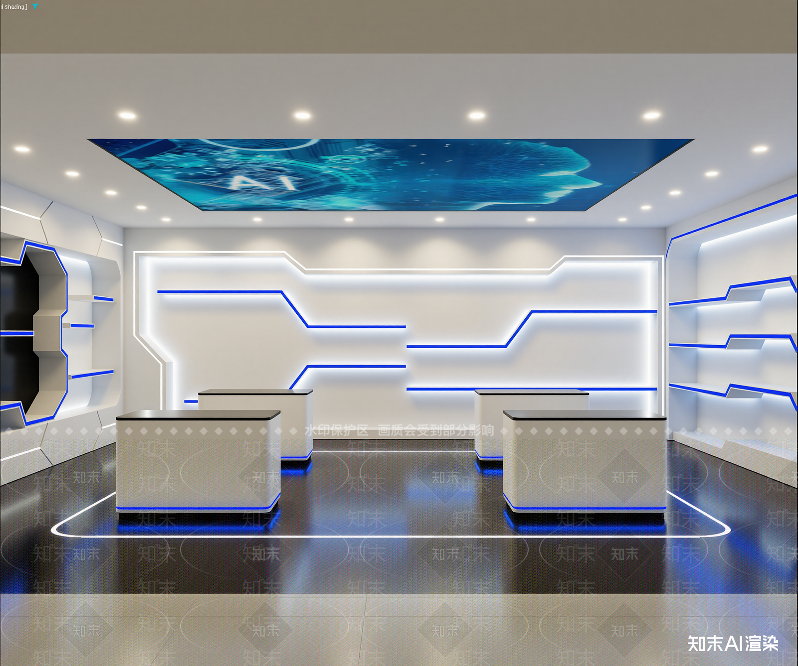 现代科技展厅3D模型下载【ID:1214955648】