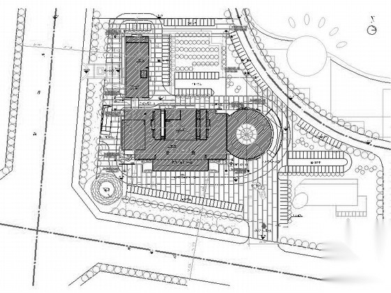 [山东]17层大型现代风格国际学术交流中心施工图（含酒店...cad施工图下载【ID:164862102】