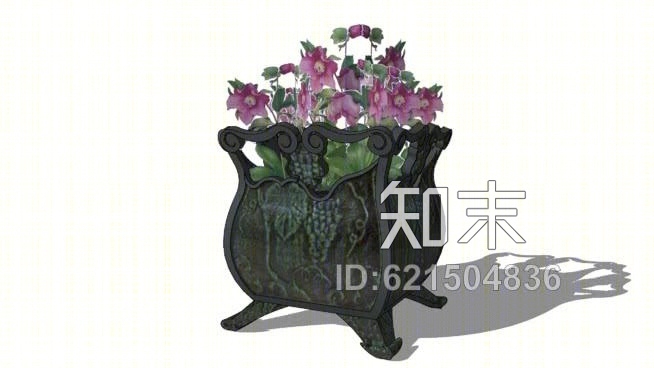 花朵玫瑰是“玫瑰”。SU模型下载【ID:621504836】