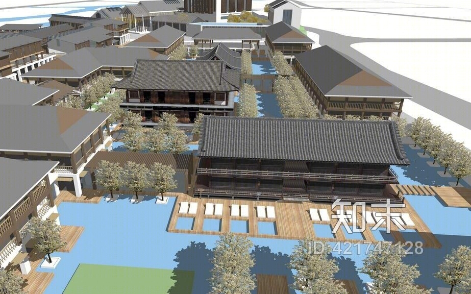 岳西古建筑群SU模型下载【ID:421747128】