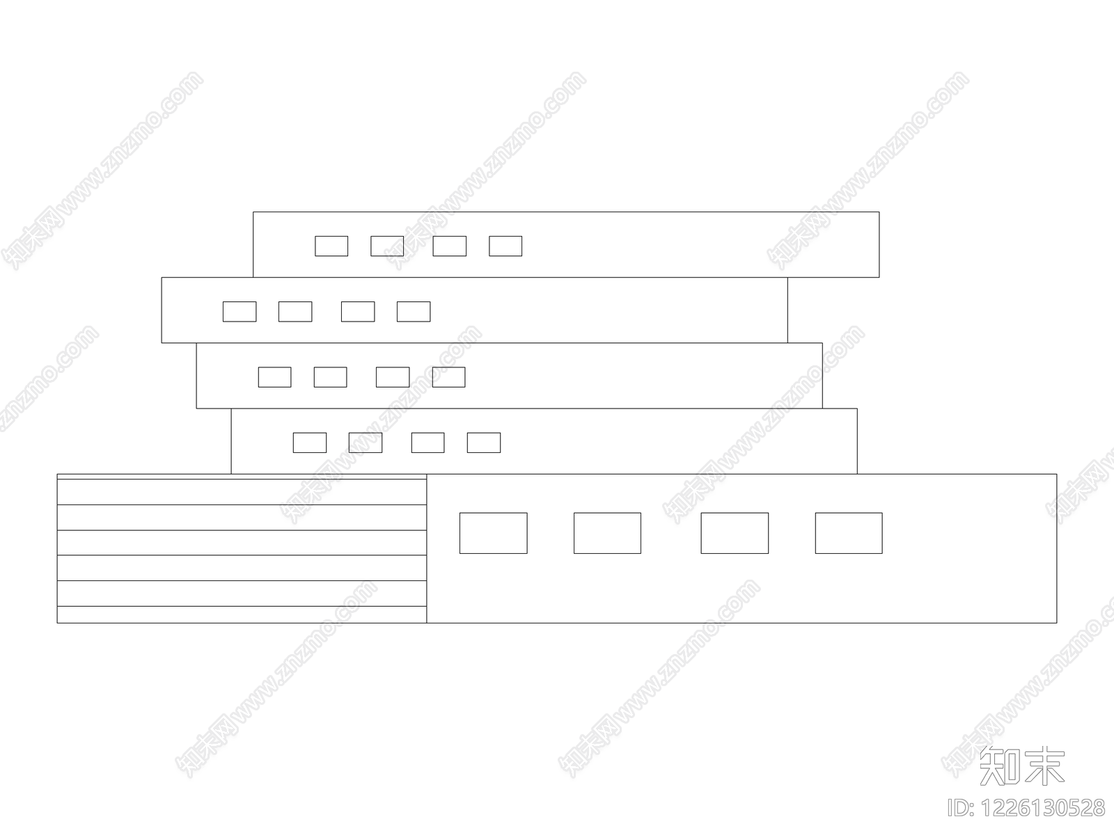 现代背景墙CAD图纸