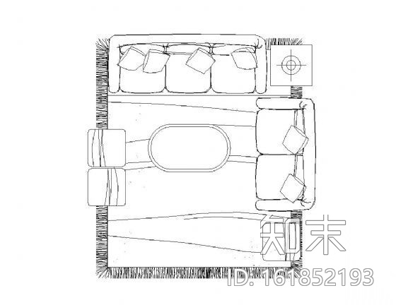 组合沙发平面图块集cad施工图下载【ID:161852193】