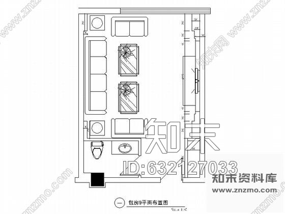 施工图某欧式娱乐会所包房9装修图cad施工图下载【ID:632127033】