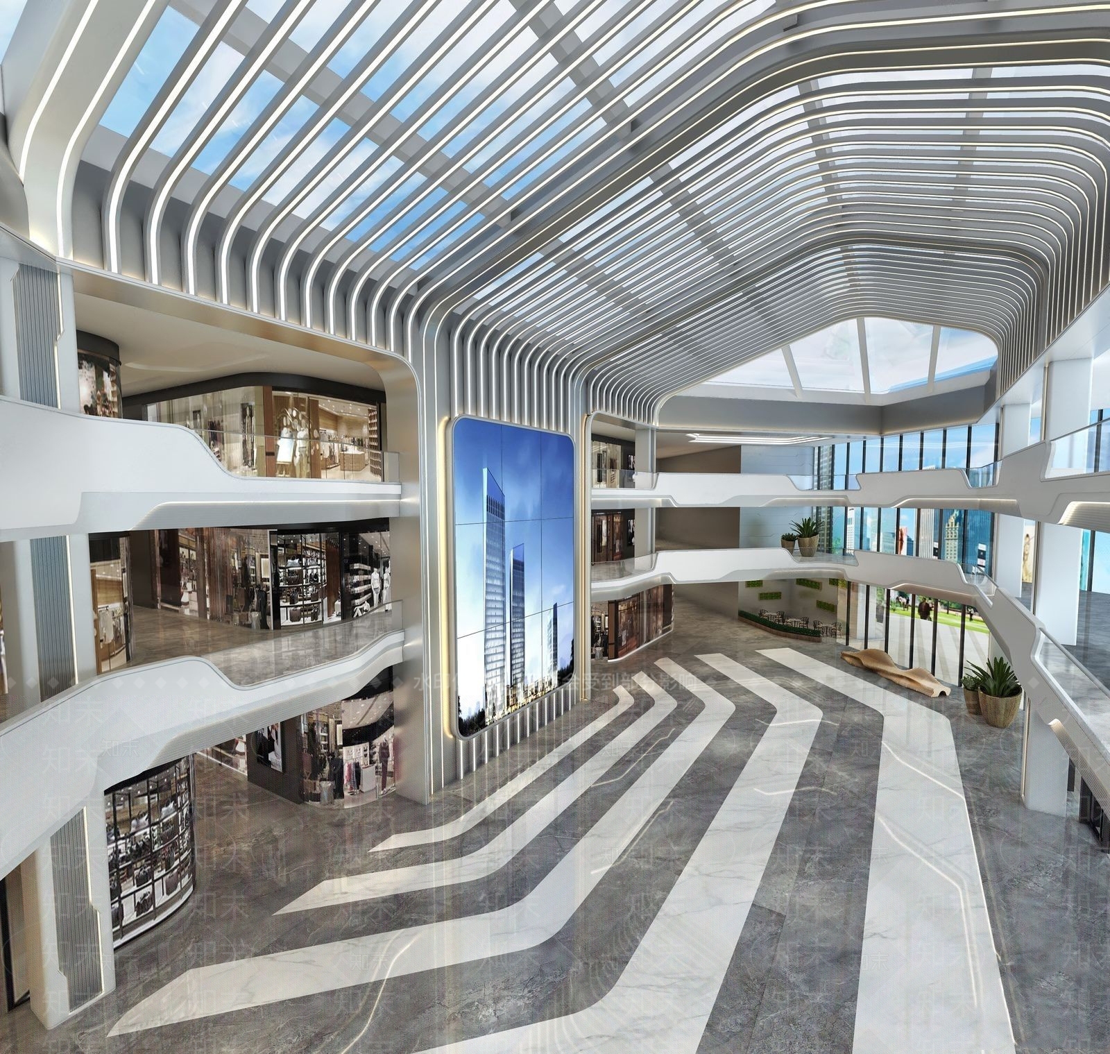 现代商场3D模型下载【ID:172571490】
