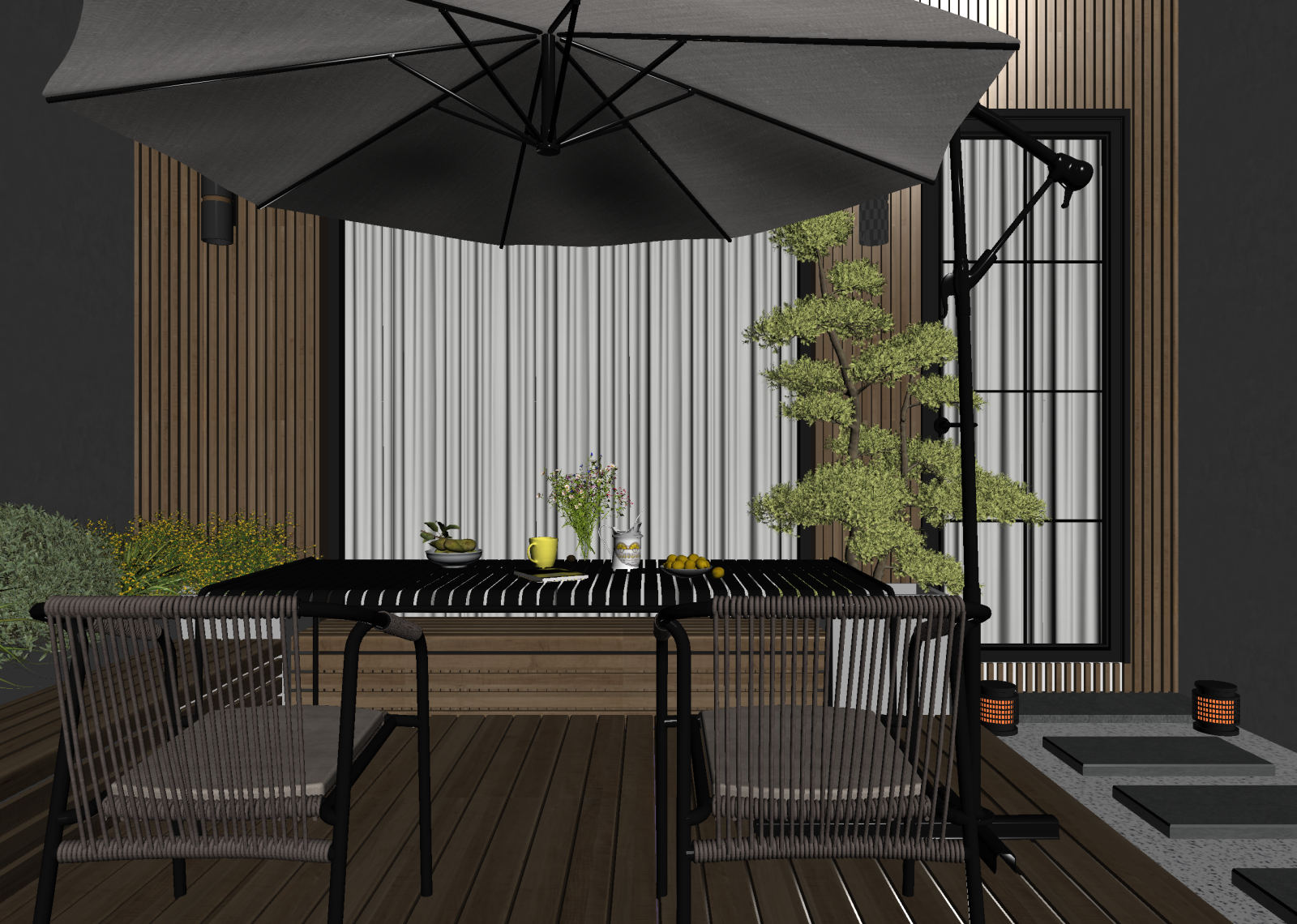 现代阳台3D模型下载【ID:1214805404】
