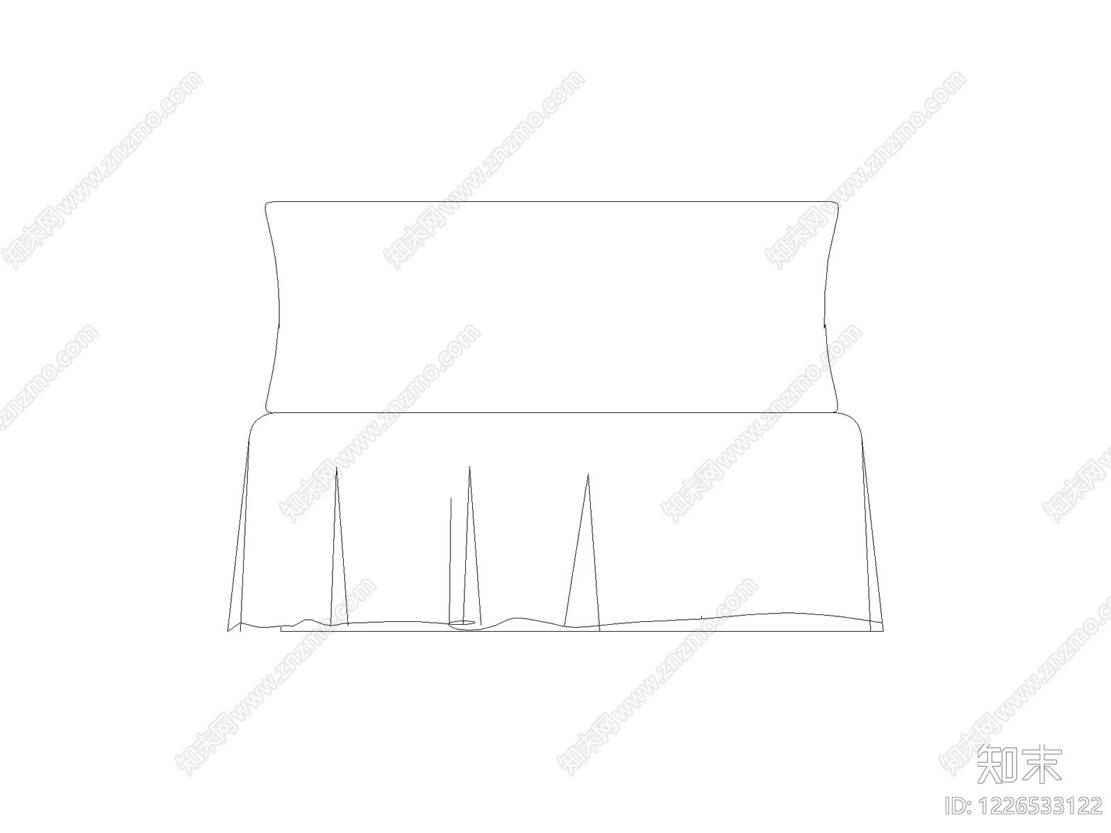 现代床CAD图纸