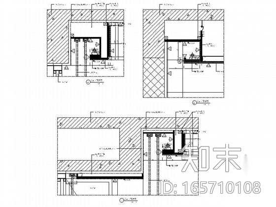 [郑州]温馨现代风格三居室样板房装修图（含效果）cad施工图下载【ID:165710108】