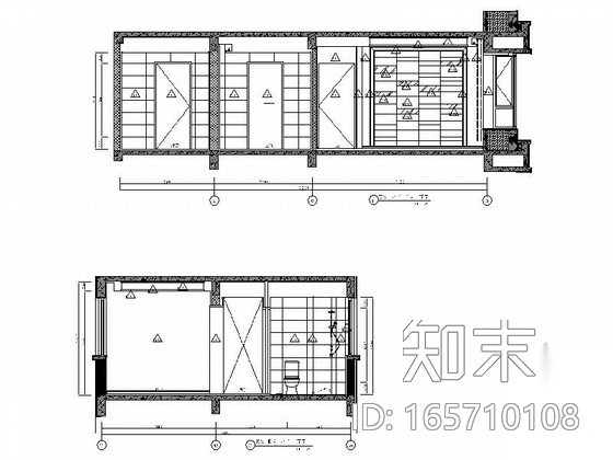 [郑州]温馨现代风格三居室样板房装修图（含效果）cad施工图下载【ID:165710108】