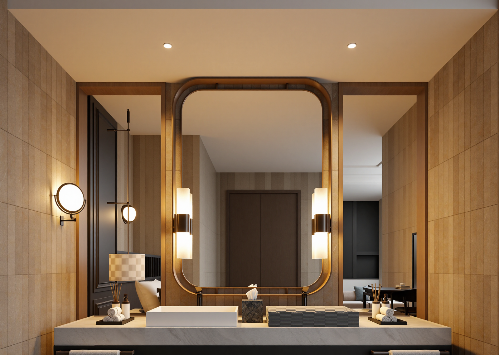 美式酒店卫生间3D模型下载【ID:1214771485】