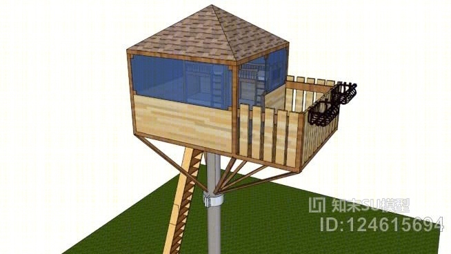儿童树屋SU模型下载【ID:124615694】