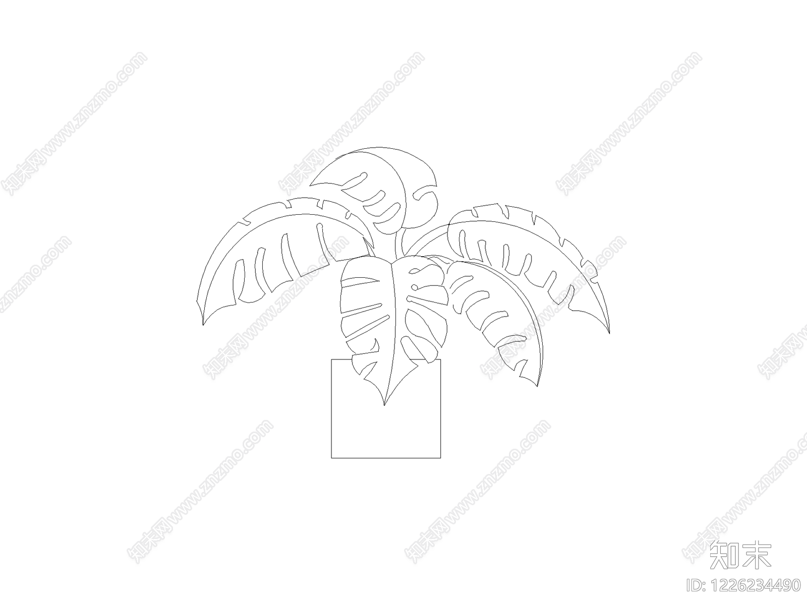 现代绿植CAD图纸