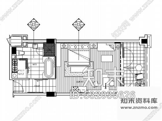 施工图江苏超五星级酒店豪华客房装修施工图cad施工图下载【ID:532035626】