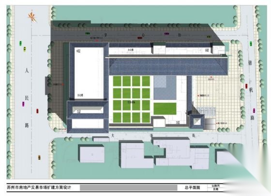 苏州市房地产交易市场扩建方案设计文本cad施工图下载【ID:165142108】