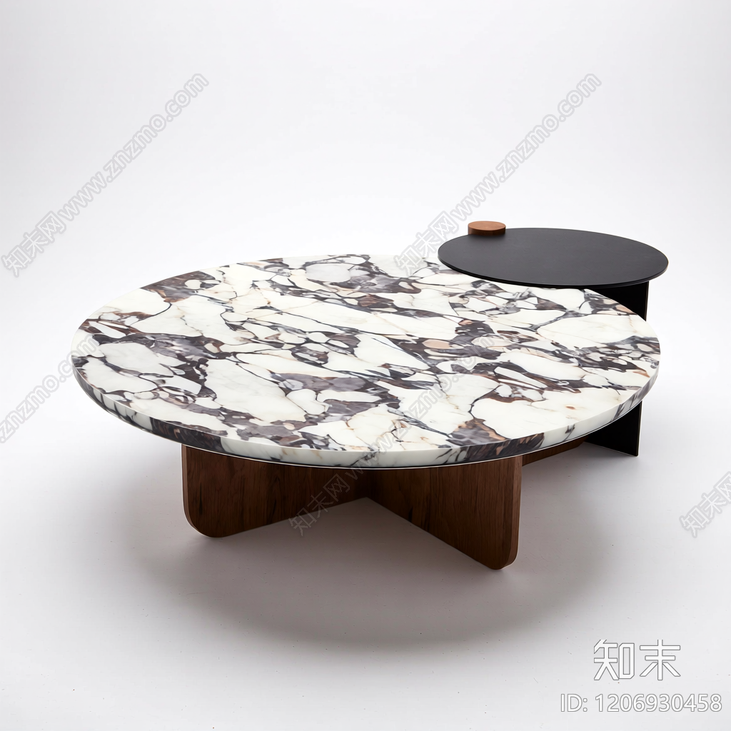 大理石茶几组合3D模型下载【ID:1206930458】
