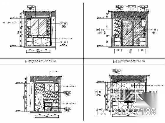 [广州]高层洋房典雅新中式风格三居室样板间装修施工图（...cad施工图下载【ID:161827189】
