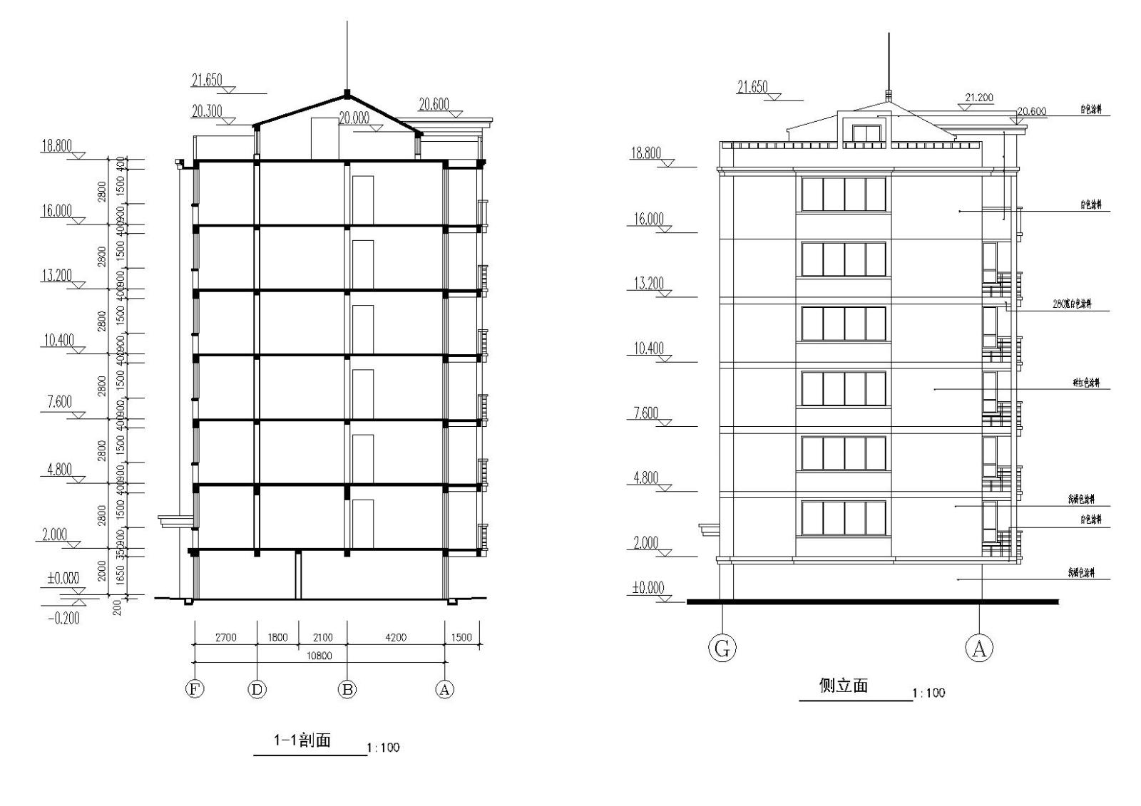 [山西]清华苑居民楼建筑施工图施工图下载【ID:149543136】