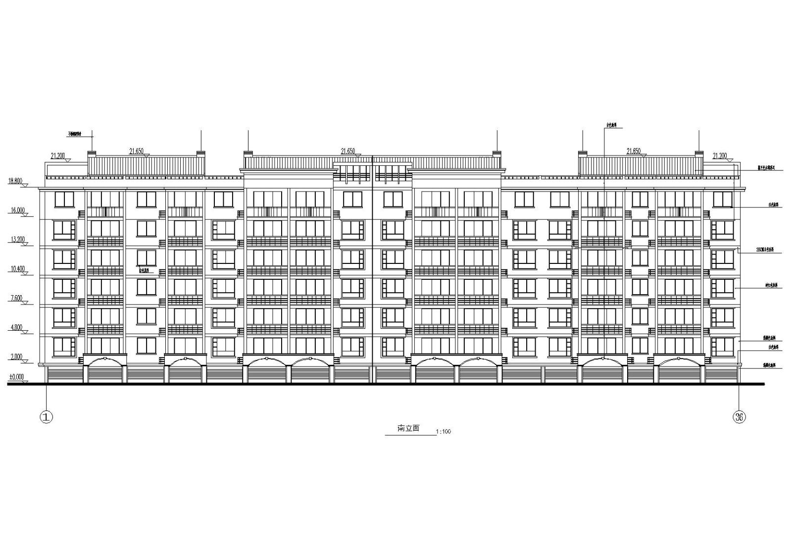 [山西]清华苑居民楼建筑施工图施工图下载【ID:149543136】