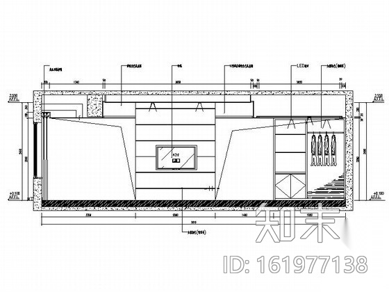 商务酒店时尚套房室内装修图（含效果）cad施工图下载【ID:161977138】