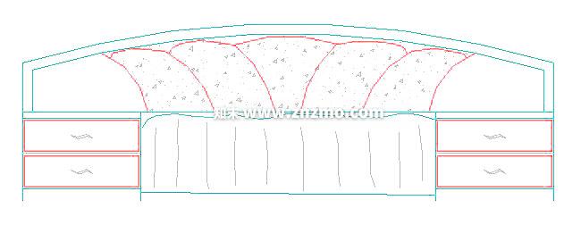 床头柜cad施工图下载【ID:178873102】