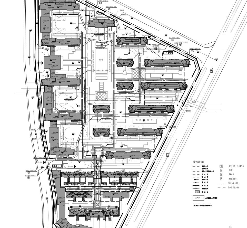 [江西]欧陆风格居住区建筑施工图设计（CAD）cad施工图下载【ID:165157127】