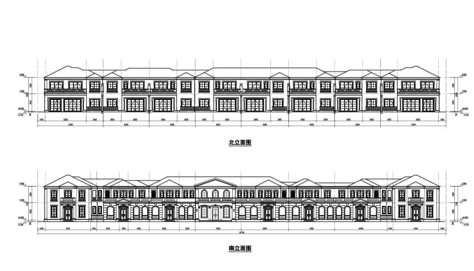 [江西]欧陆风格居住区建筑施工图设计（CAD）cad施工图下载【ID:165157127】