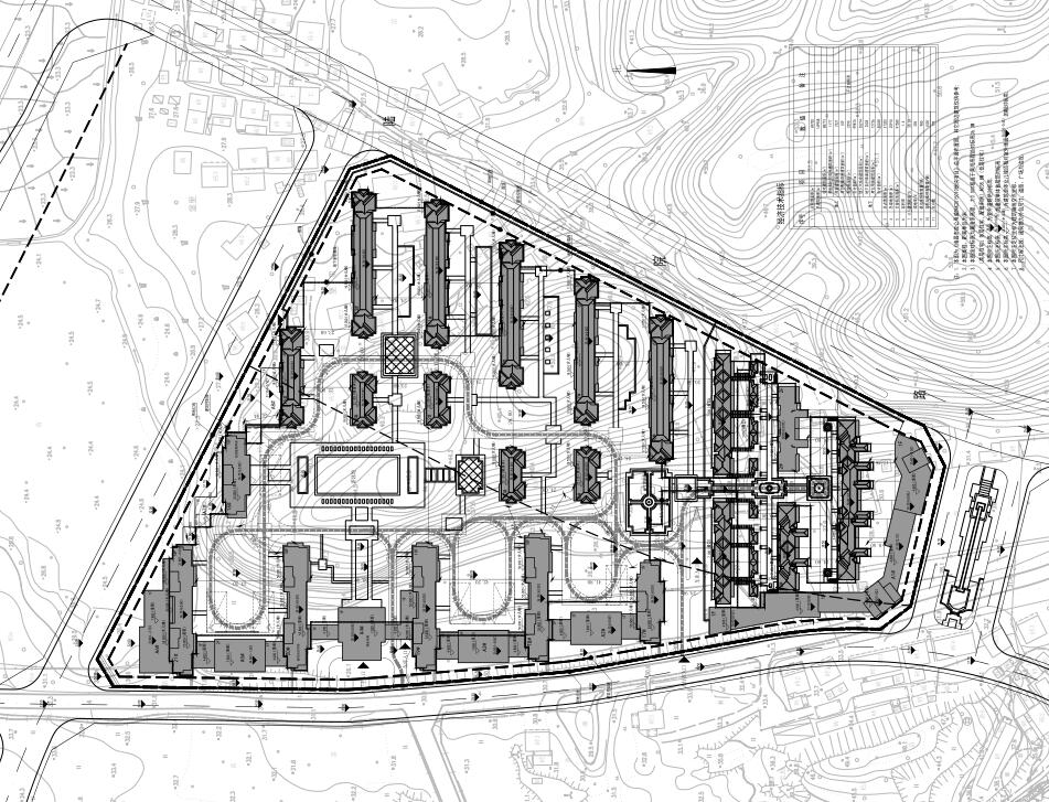 [江西]欧陆风格居住区建筑施工图设计（CAD）cad施工图下载【ID:165157127】