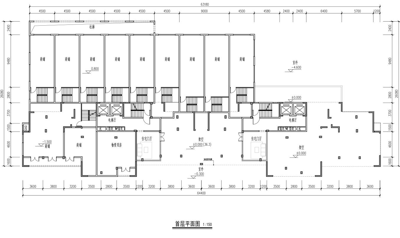 [江西]欧陆风格居住区建筑施工图设计（CAD）cad施工图下载【ID:165157127】