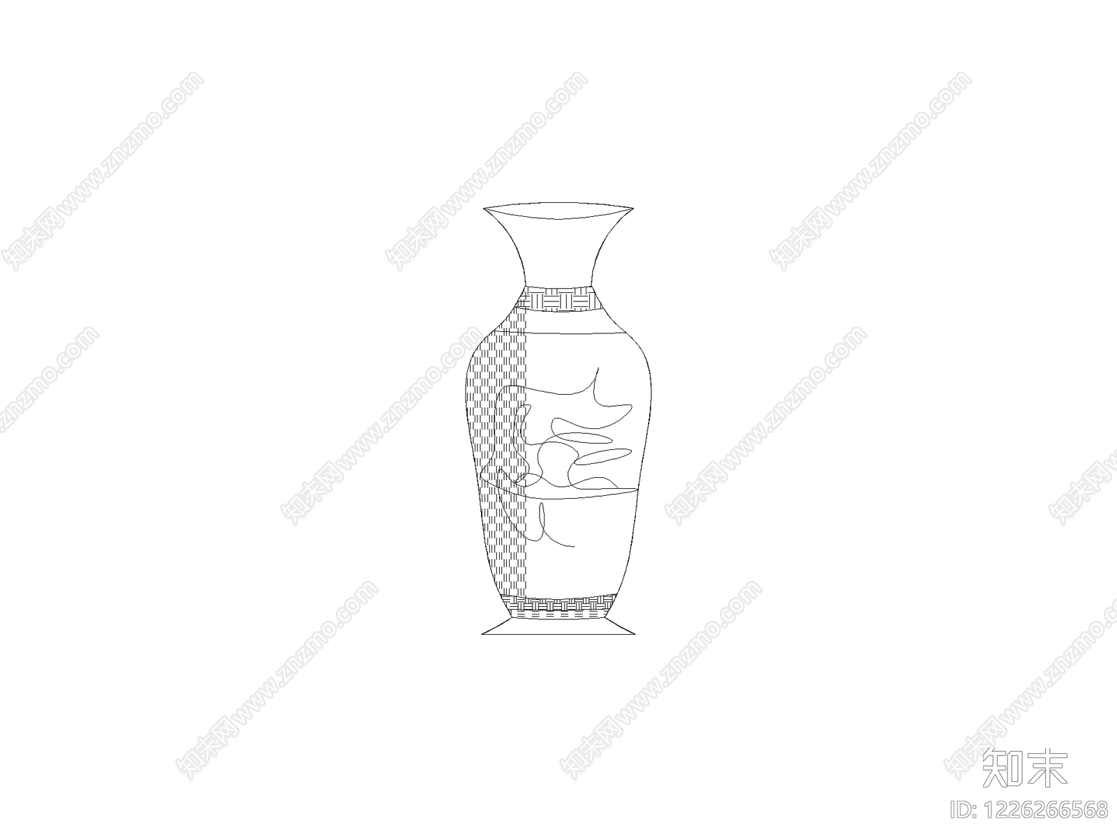 陈设类立面挂画cad施工图下载【ID:1226266568】