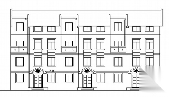 某三层别墅建筑施工图cad施工图下载【ID:149918122】