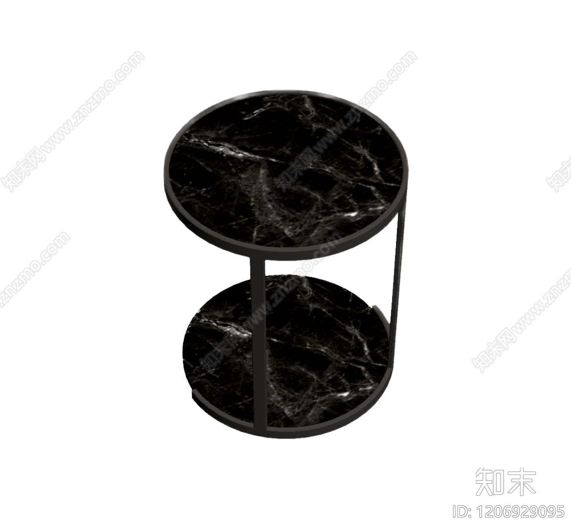 双层大理石边桌3D模型下载【ID:1206929095】