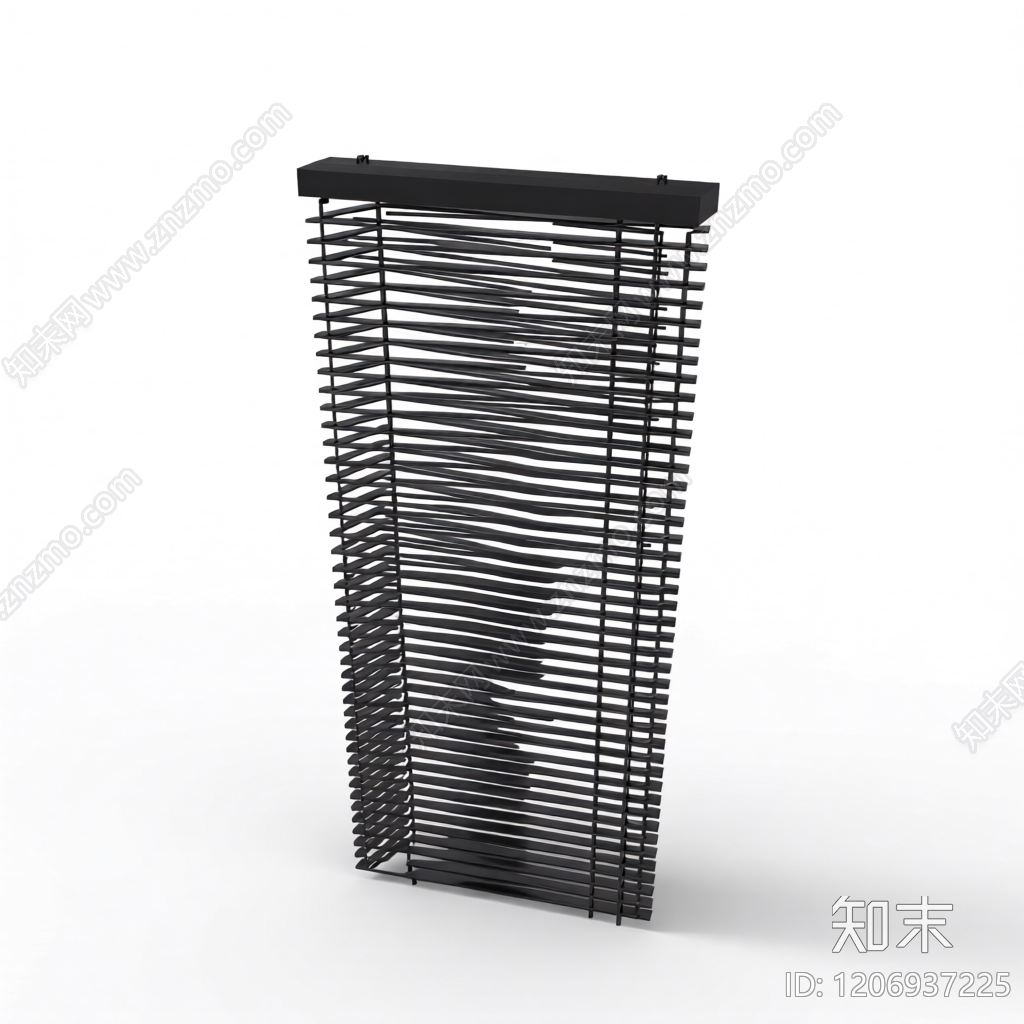 黑色百叶窗组件3D模型下载【ID:1206937225】