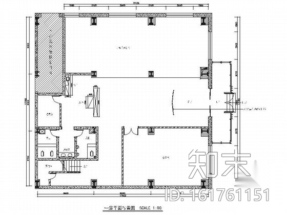 [山东]高端产业聚集区现代办公室室内装修施工图cad施工图下载【ID:161761151】