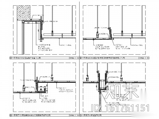 [山东]高端产业聚集区现代办公室室内装修施工图cad施工图下载【ID:161761151】
