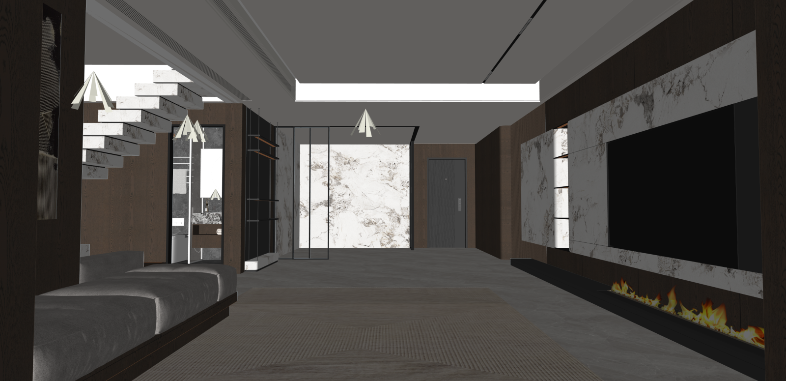 现代售楼处SU模型下载【ID:1216005152】