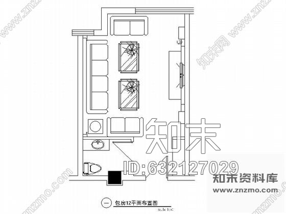 施工图某欧式娱乐会所包房12装修图cad施工图下载【ID:632127029】