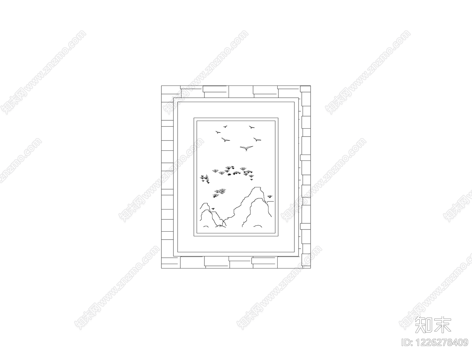 外立面装饰构件cad施工图下载【ID:1226278409】