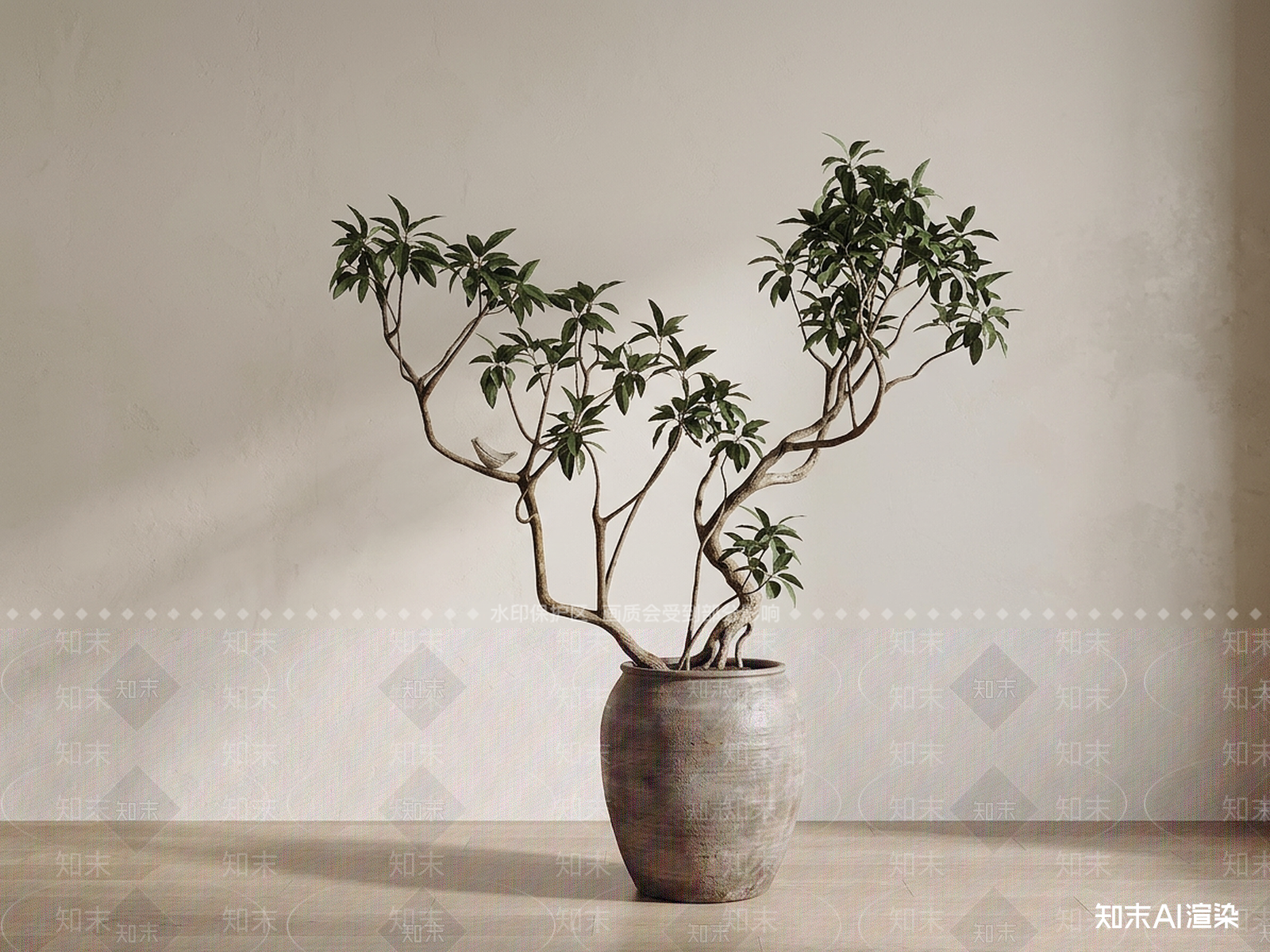 造型绿植盆栽3D模型下载【ID:1227574421】