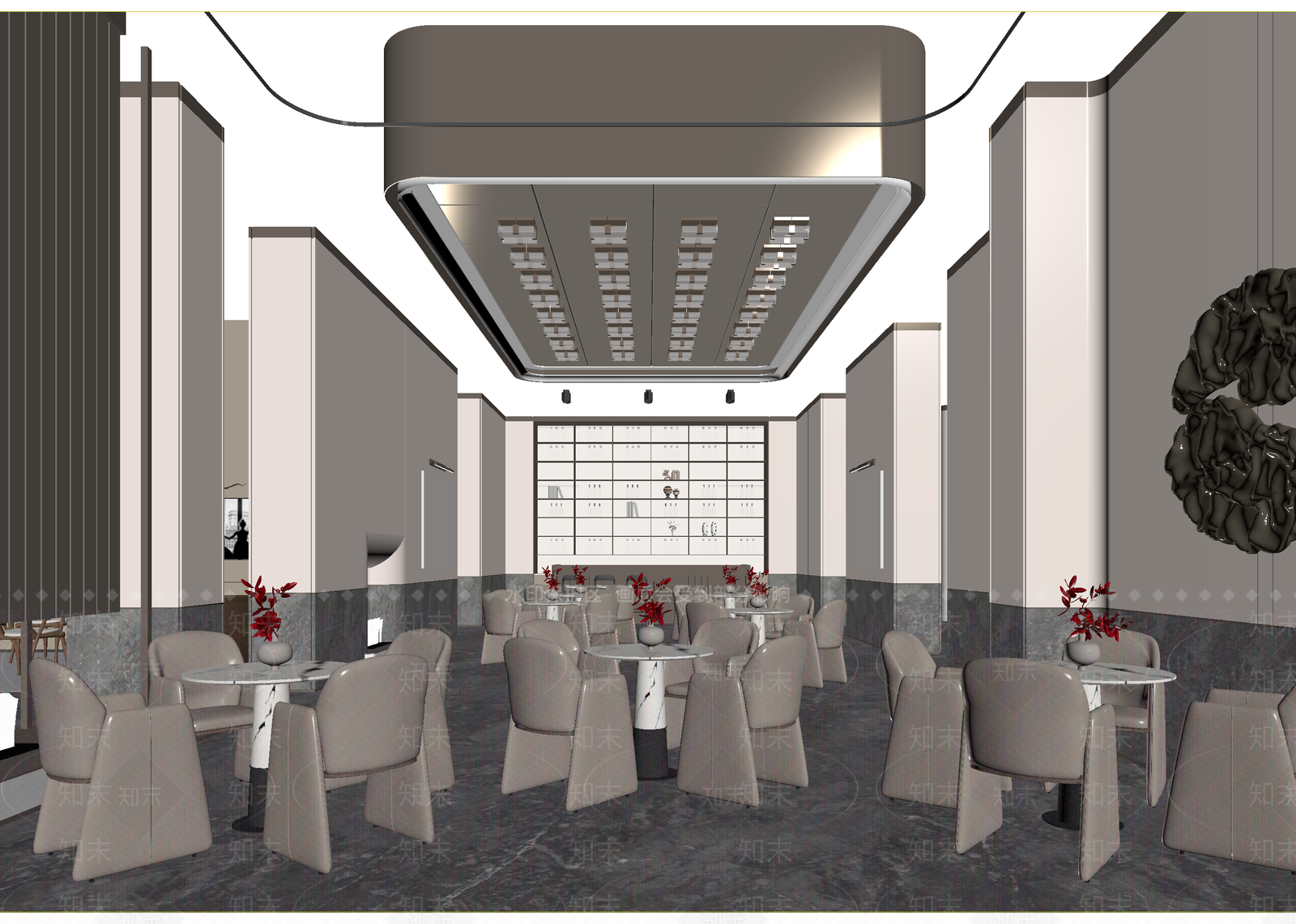 新中式咖啡厅3D模型下载【ID:1214808776】