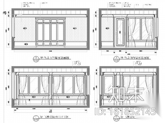 [河北]经典奢华欧式风格三层别墅室内设计装修施工图（图...cad施工图下载【ID:161852145】