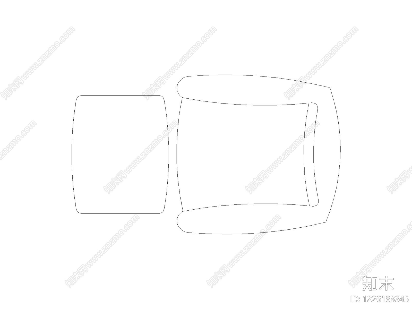 沙发cad施工图下载【ID:1226183345】