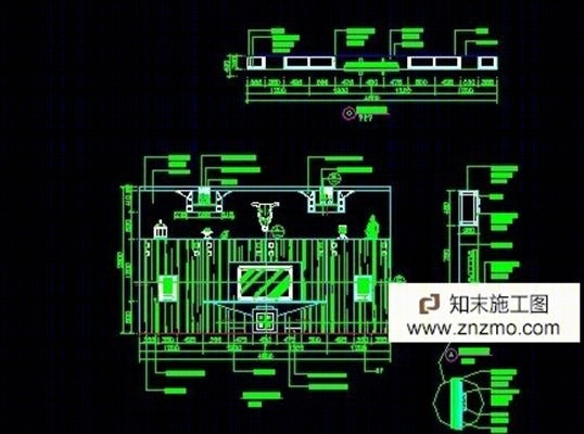 电视背景墙cad施工图下载【ID:16937120】