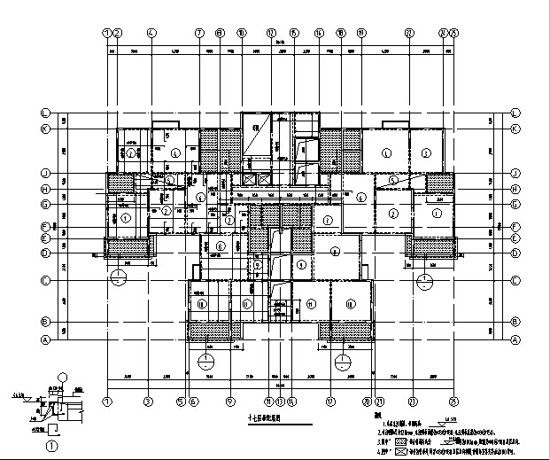 [安徽]高层住宅建筑施工图（含多栋住宅建筑及地下车库图...cad施工图下载【ID:149776124】